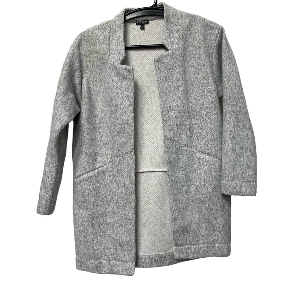 Express Gray Teddy Jacket